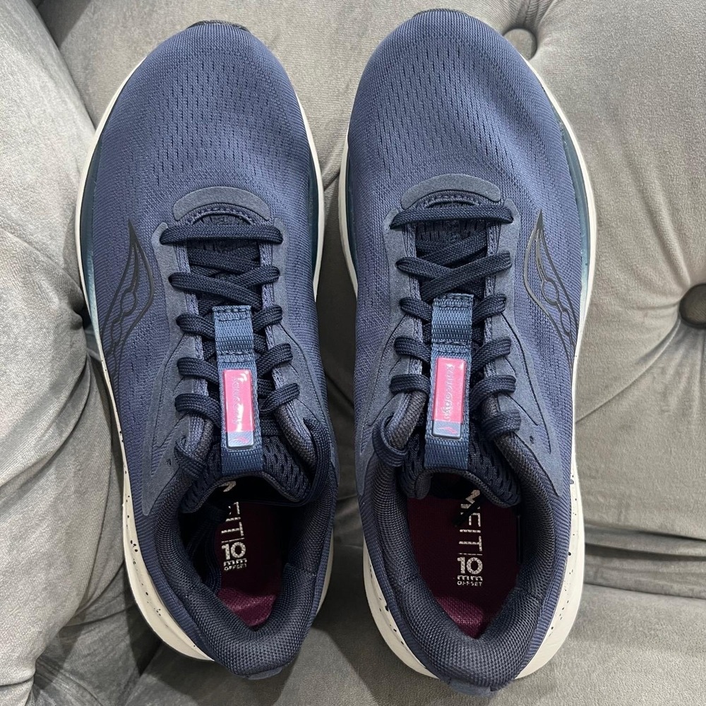 Saucony Echelon 10 Running Shoes Navy Quartz Women Size 9W Athletic Sneakers - Picture 4 of 9